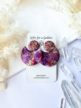 Load image into Gallery viewer, Deep Magenta &amp; Purple Glitter Marble
