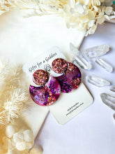 Load image into Gallery viewer, Deep Magenta &amp; Purple Glitter Marble
