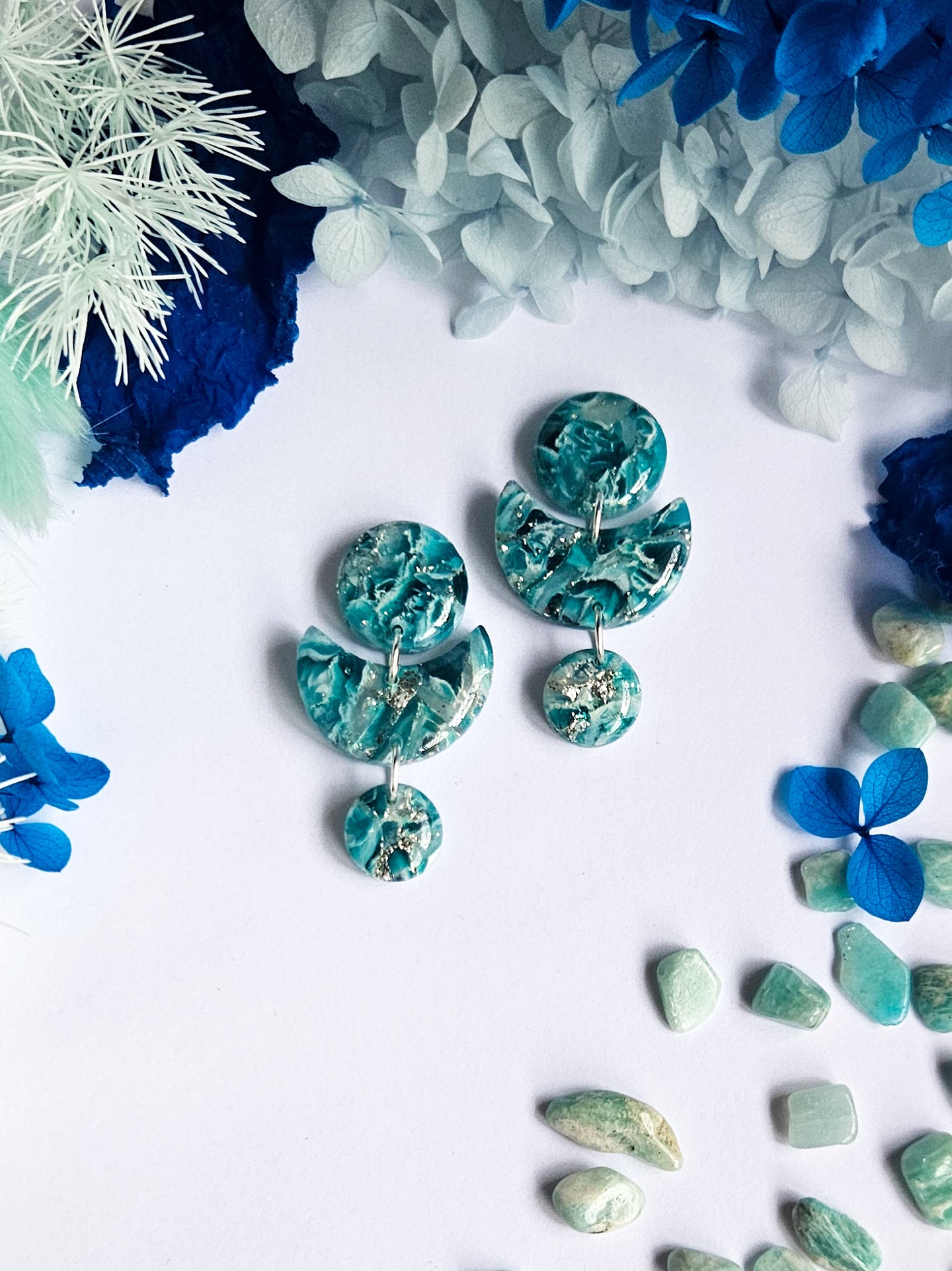 Turquoise & Silver Marble