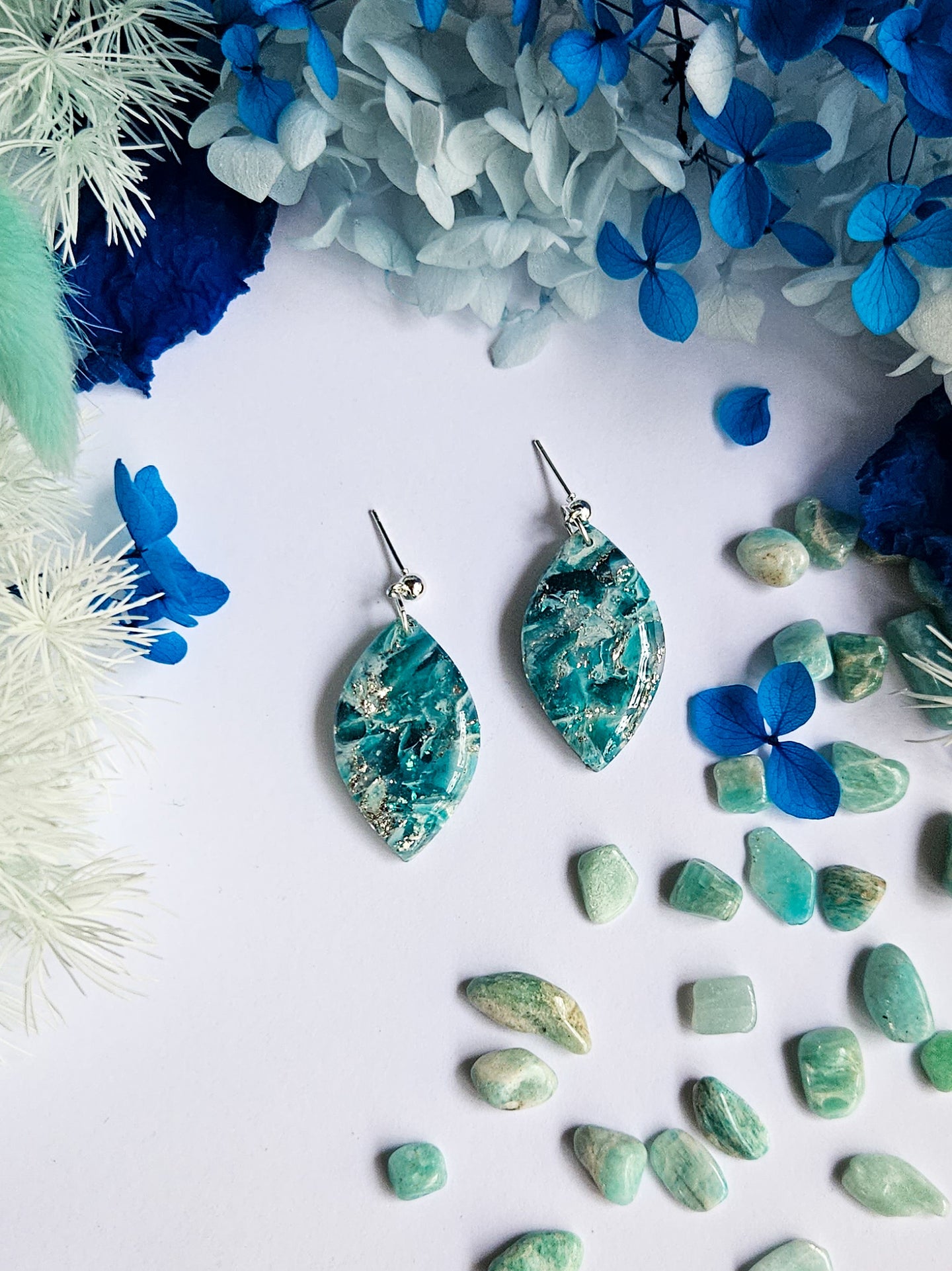 Turquoise & Silver Marble