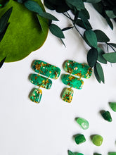 Load image into Gallery viewer, Emerald Green &amp; Gold Marble
