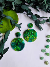 Load image into Gallery viewer, Statement Green Glitter Marble
