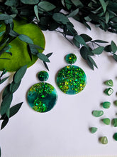 Load image into Gallery viewer, Statement Green Glitter Marble
