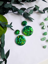 Load image into Gallery viewer, Large Green Glitter Marble
