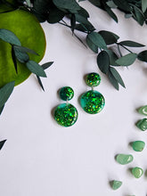 Load image into Gallery viewer, Small Green Glitter Marble
